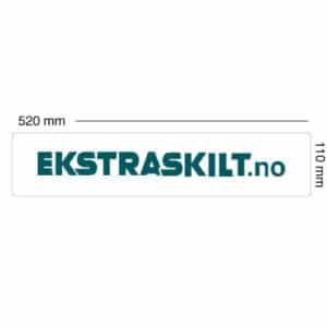 Showplate med logo - For originale skiltholdere - Ekstraskilt.no