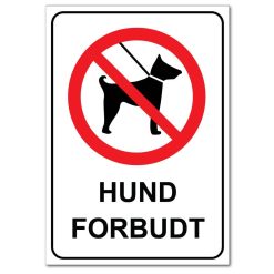 Forbudt skilt - Hund forbudt