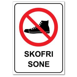 Forbudt skilt - Skofri sone