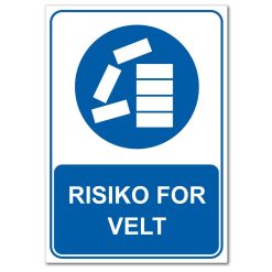 Påbudsskilt - Risiko for velt