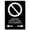 parkering forbudt foran avfallsbrønner