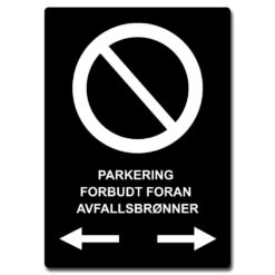 parkering forbudt foran avfallsbrønner