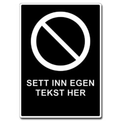 parkering forbudt egen tekst