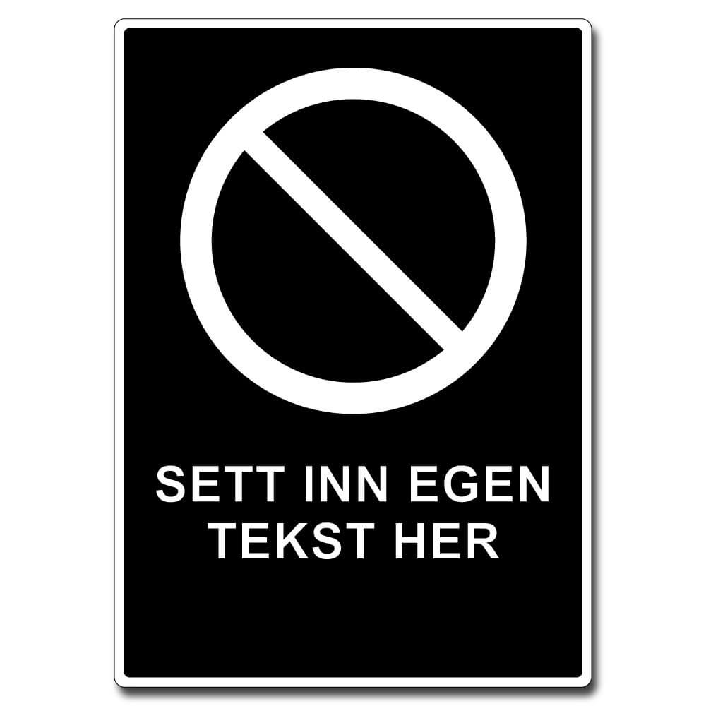 parkering forbudt egen tekst