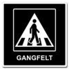 gangfelt skilt kvadrat