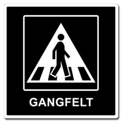 gangfelt skilt kvadrat