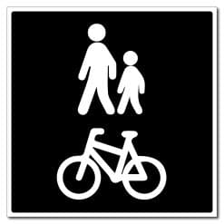 Gang og sykkelvei skilt 500x500mm