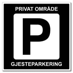 Privat område - Gjesteparkering- 500x500mm