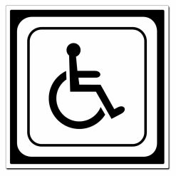 Handikap symbol skilt - 500x500mm
