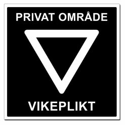 Privat Område - Vikeplikt skilt - 500x500mm