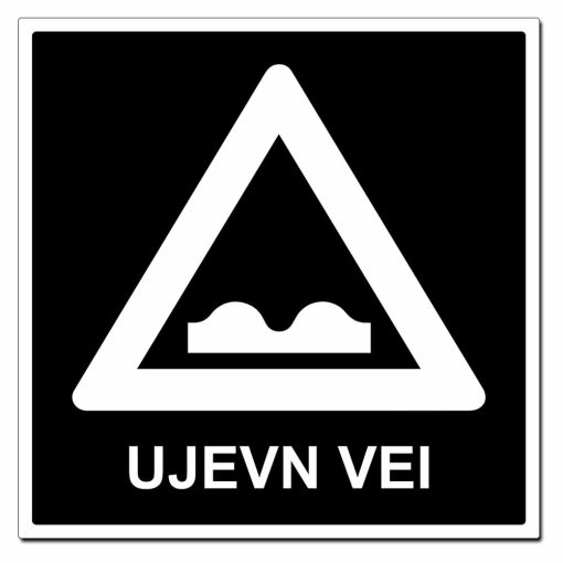 Privatrettslig Ujevn Vei skilt - 500x500mm