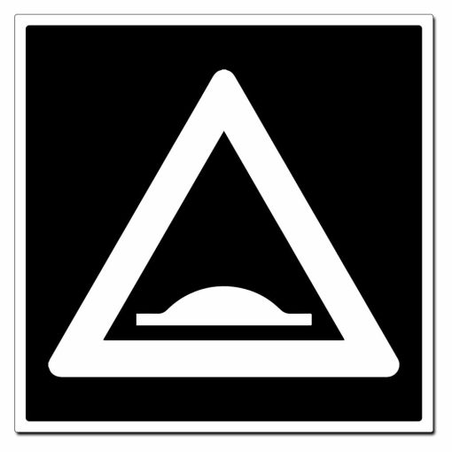 Privatrettslig Fartsdemper skilt - 500x500mm (Uten tekst)