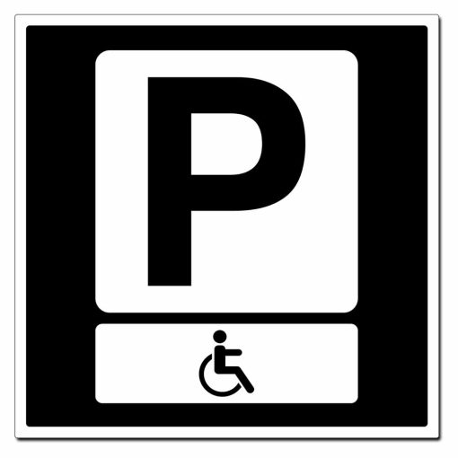 Parkering skilt - Parkering for funksjonshemmede - 500x500mm