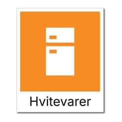 fraksjonsmerker avfallssortering (hvitevarer)