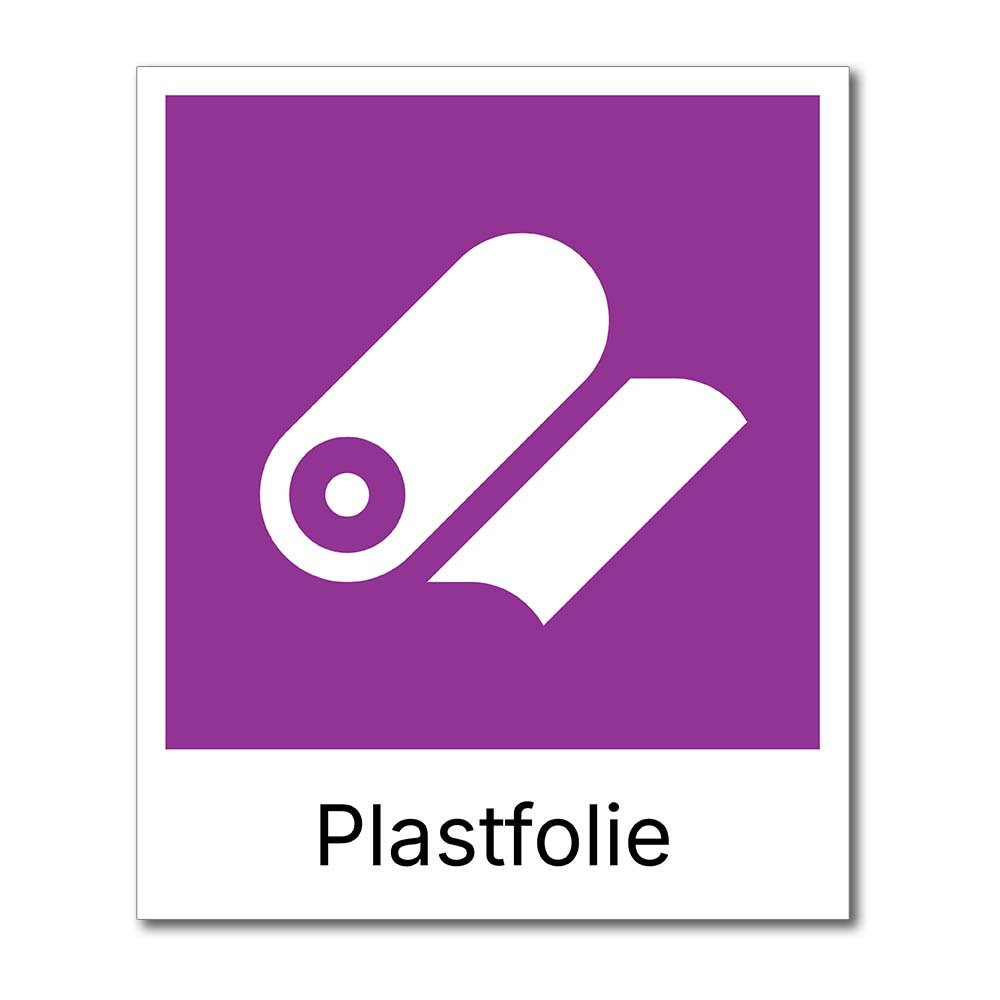 Fraksjonsmerker - Avfallssortering (Plastfolie)