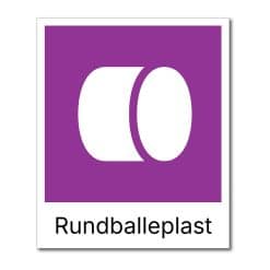 fraksjonsmerker avfallssortering (Rundballeplast)