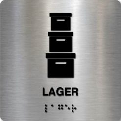 Taktilt skilt - Lager - Børstet Alu Panel