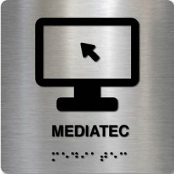 Taktilt skilt - Mediatec - Børstet Alu Panel