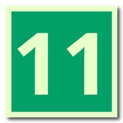 Etterlysende nødutgang etasjeskilt - for etasje 11