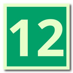 Etterlysende nødutgang etasjeskilt - for etasje 12