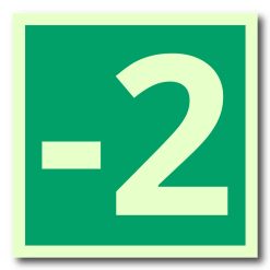 Etterlysende nødutgang etasjeskilt - for etasje -2