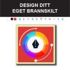 brannskilt med ditt eget design kvadratisk format