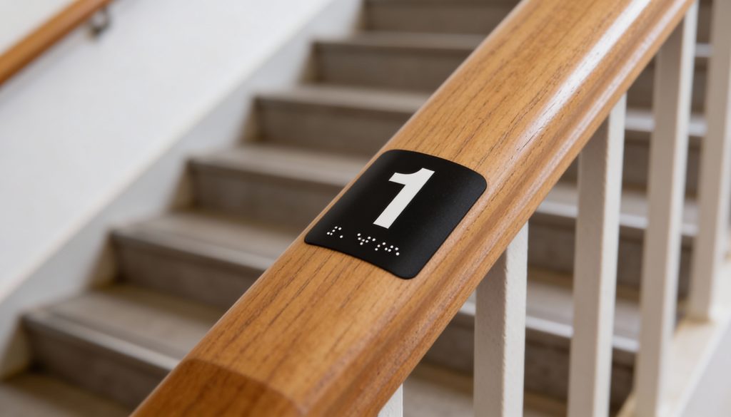 freepik design a stair handrail with visible tactile stick 47853