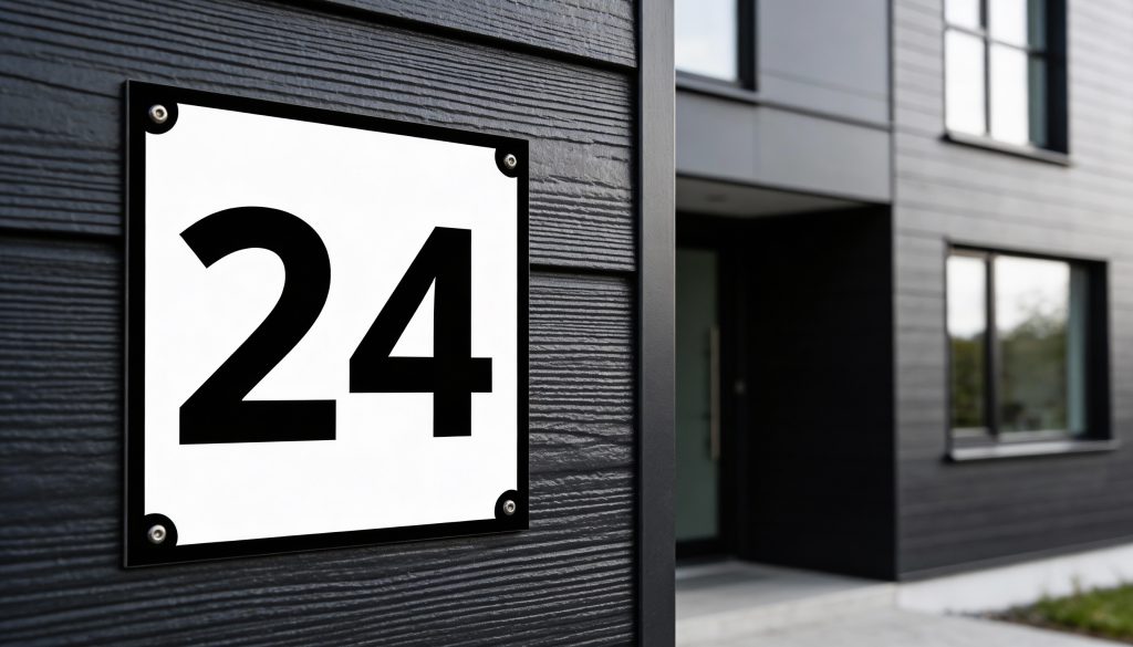 freepik plasser dette husnummerskiltet p en moderne mrk hu 73622