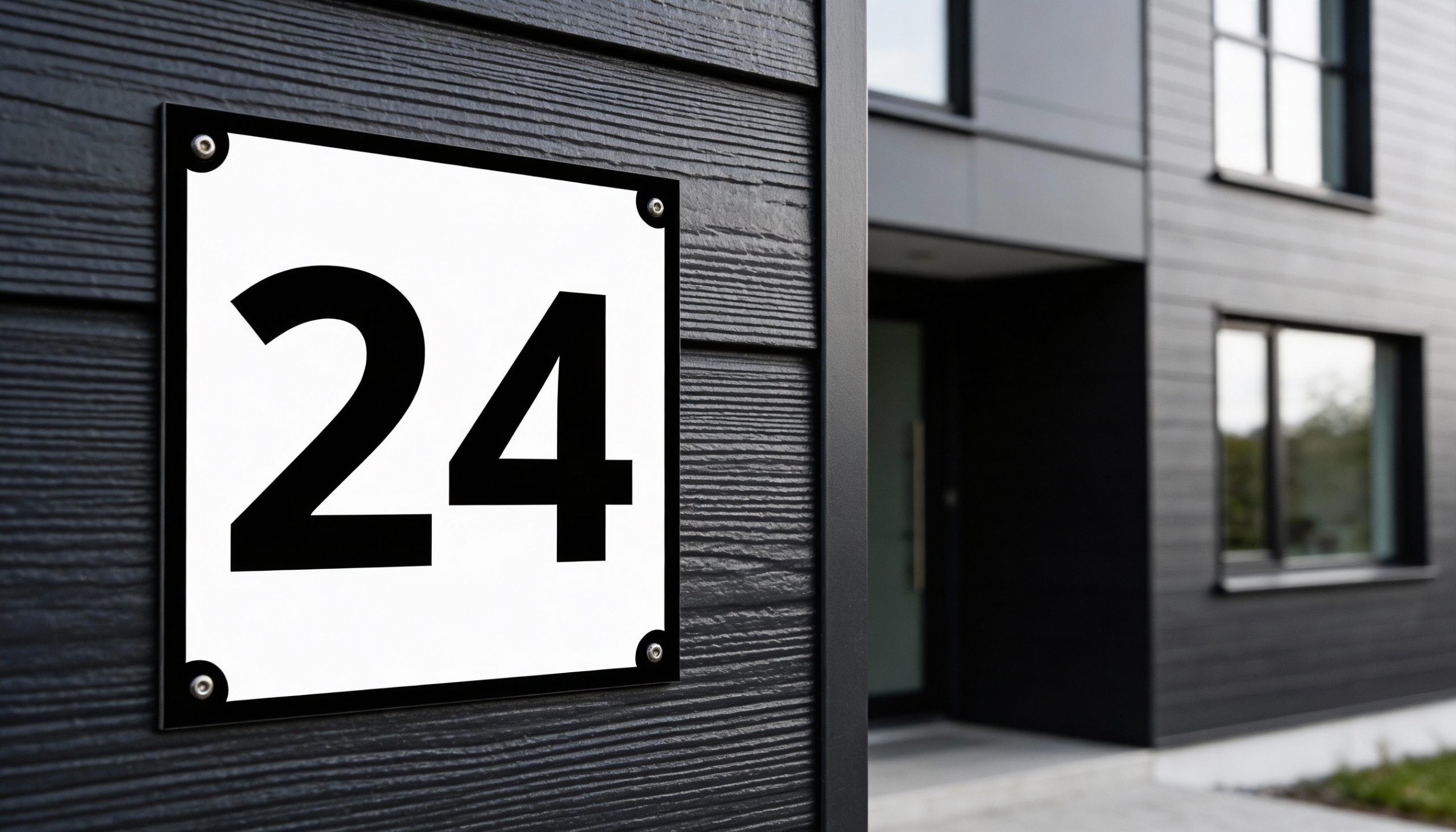 freepik plasser dette husnummerskiltet p en moderne mrk hu 73622