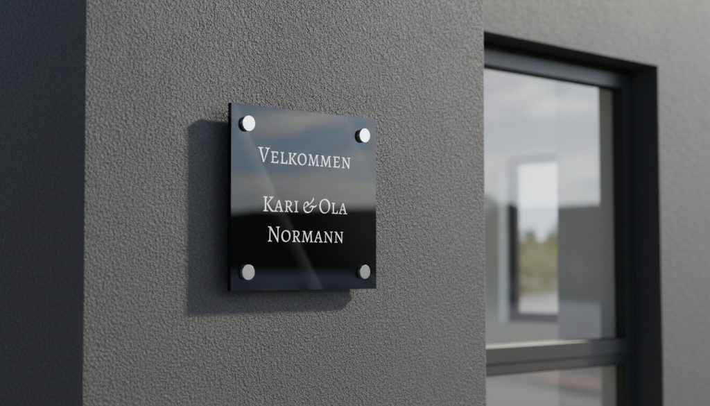 freepik plasser dette skiltet p en moderne husvegg mrkt gl 73621