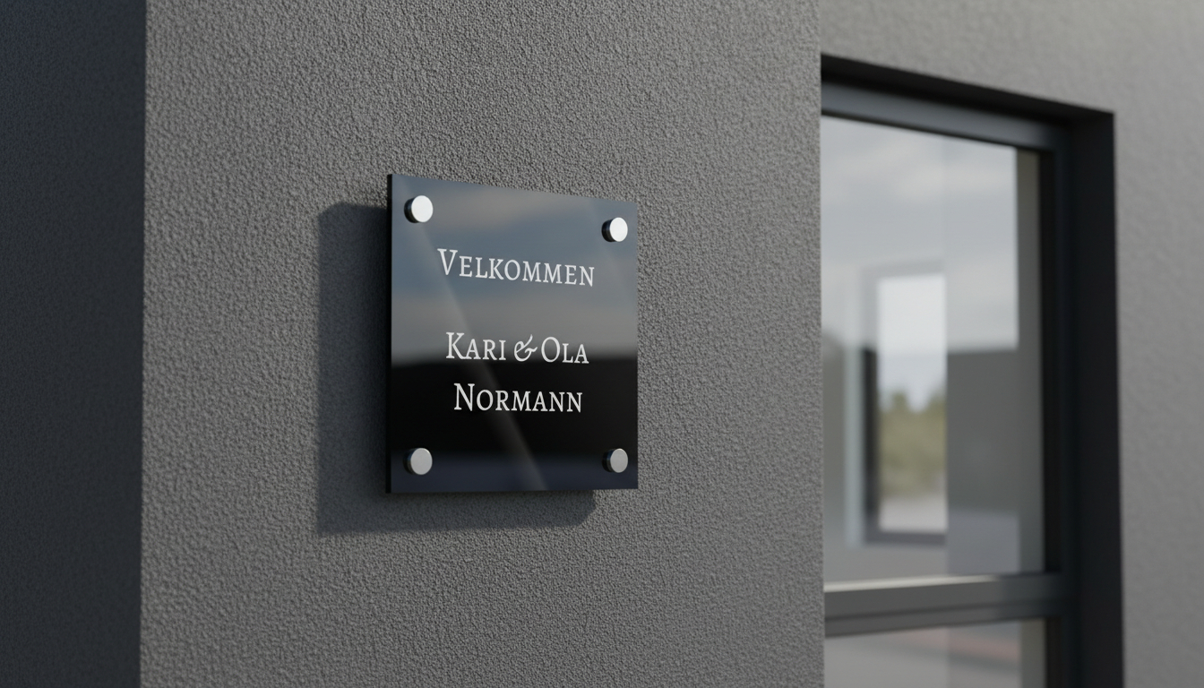 freepik plasser dette skiltet p en moderne husvegg mrkt gl 73621