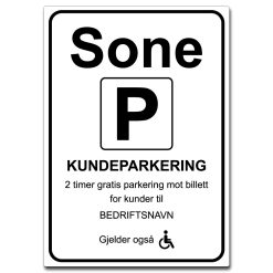 sone med pil høyre reservert leietaker med gyldig p bevis (kopi)