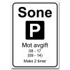 Sone - avgift - klokkeslett - max 2t