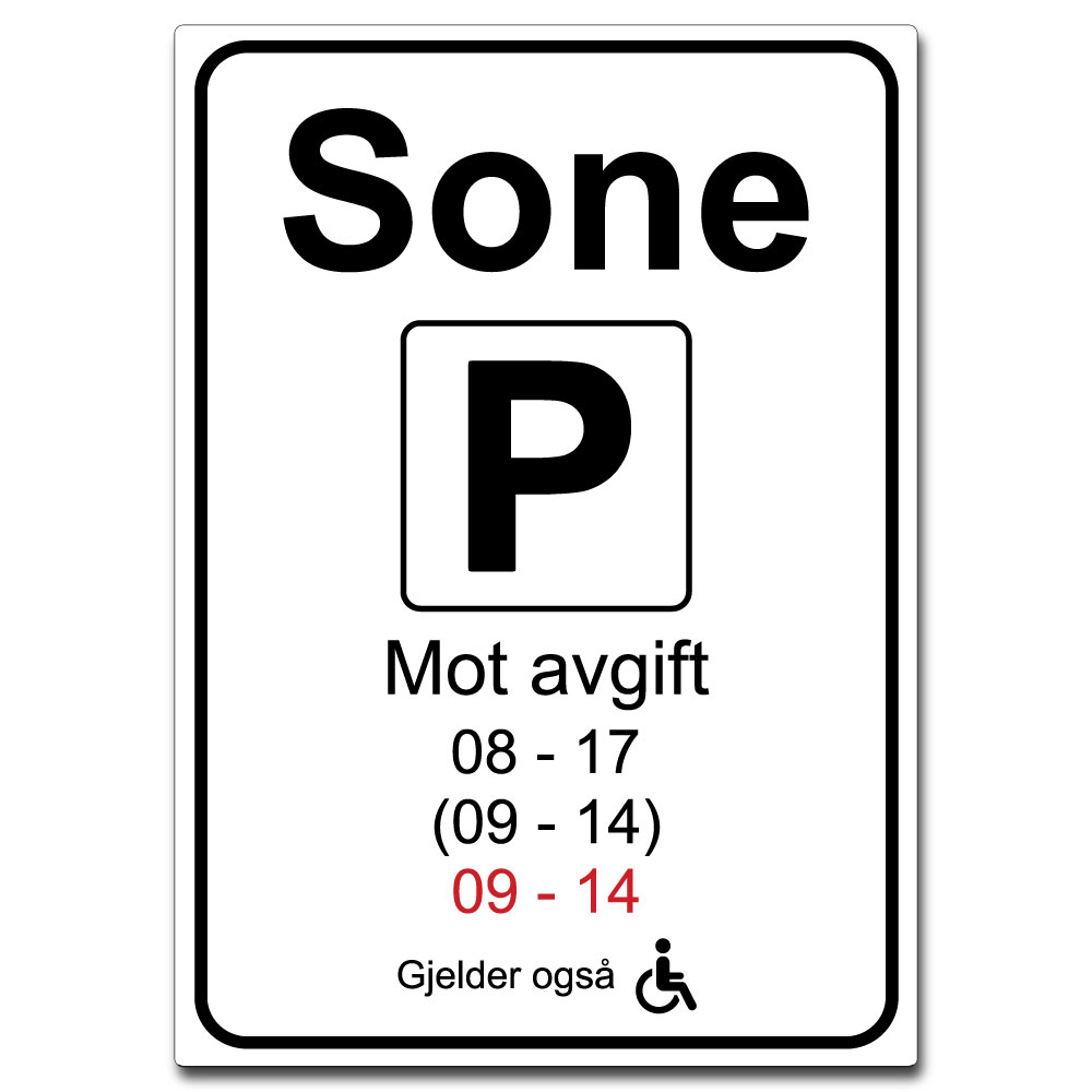 sone mot avgift mandag til søndag hc