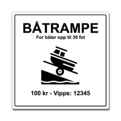 båtrampe betales med vipps hvit 50x50
