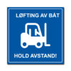 løfting av båt hold avstand 50x50