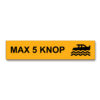 max 5 knop med ikon gul