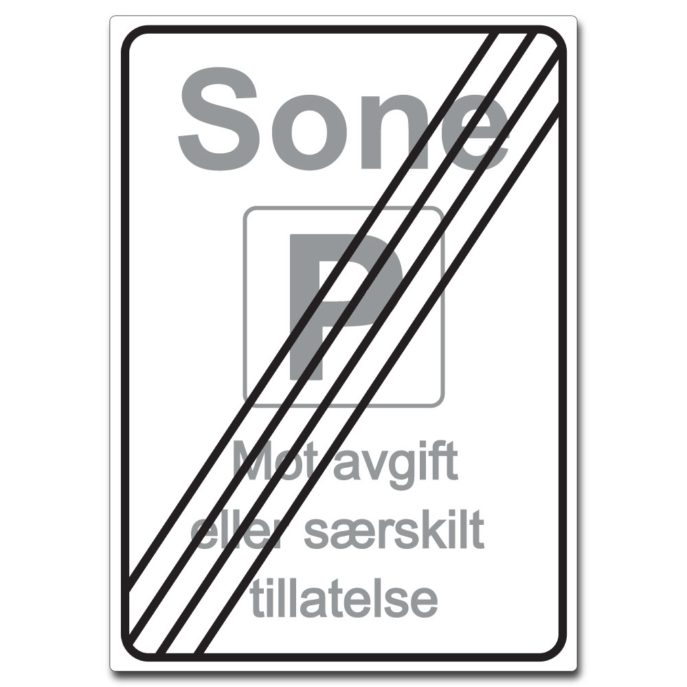 opphørsskilt sone – mot avgift eller særskilt tillatelse