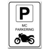 parkering for mc med p hvit