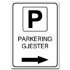 parkering gjester med p pil høyre