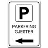 parkering gjester med p pil venstre