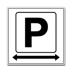 parkeringsskilt pil høyre og venstre 50x50