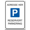 reservert parkering med egen adresse blå p