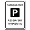 reservert parkering med egen adresse mørk p
