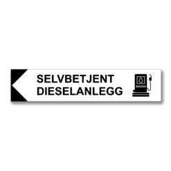 selvbetjent dieselanlegg pil venstre