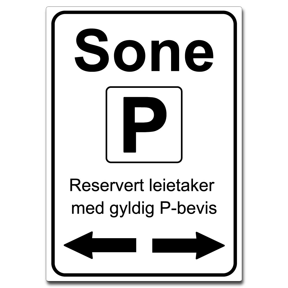 sone med pil høyre og venstre reservert leietaker