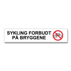 sykling forbudt på bryggene