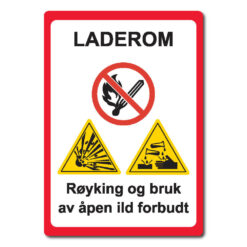 byggeplass skilt laderom