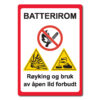 byggeplass skilt batterirom