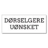 postkasseskilt gravert dørselgere uønsket